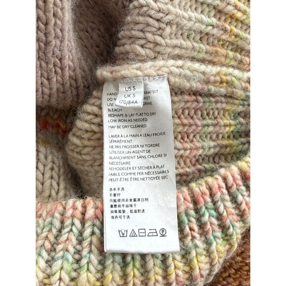 Anthropologie Pilcro Wool Blend Hoodie Sweater Pullover V-Neck Drawstring Size S - Picture 9 of 11